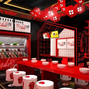 现代快餐厅3D模型下载